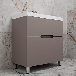 Style Line Тумба под раковину Матис 80 тауп темный – фотография-3